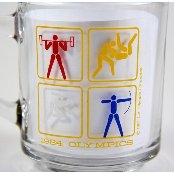 Vintage Anchor Hocking McDonald's 1984 XXIII Summer Olympics Glass Coffee Mug - Picture 4 of 10